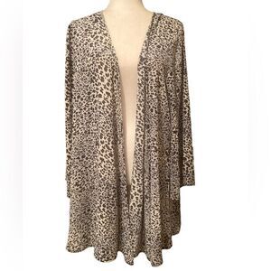 Black & White Leopard Print Kimono